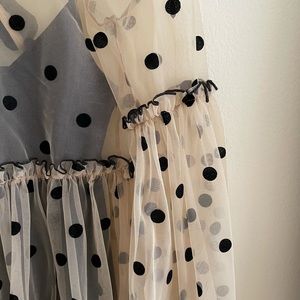 ASOS sheer smock polka dot dress
